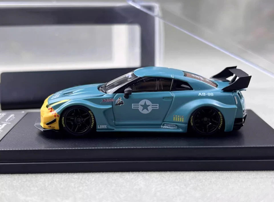 MC 1:64 Green LB GTR R35 35GT-RR Racing Sports Model Diecast