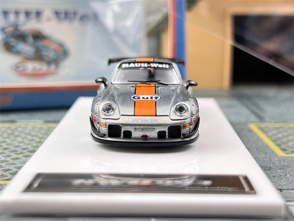 FS 1:64 Silver Gulf RWB 993 GT Racing Sports Model Diecast