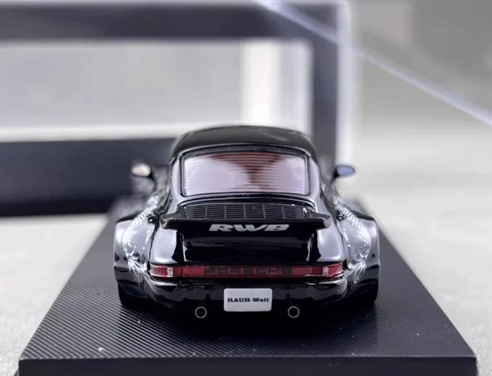 MC 1/64 Black Dragon RWB Porsche 930 Sports Model Diecast Metal Car Collection