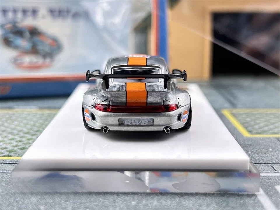 FS 1:64 Silver Gulf RWB 993 GT Racing Sports Model Diecast