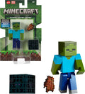 Mattel Minecraft Action Figure & Accessories 2-Pack With Zombie/ Zombi/ Zumbi Collectible Toy Set