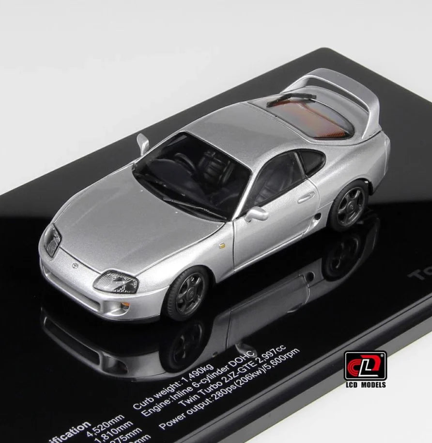1:43 LCD Models Toyota Supra A80 (Silver) Full Open Diecast Car Model
