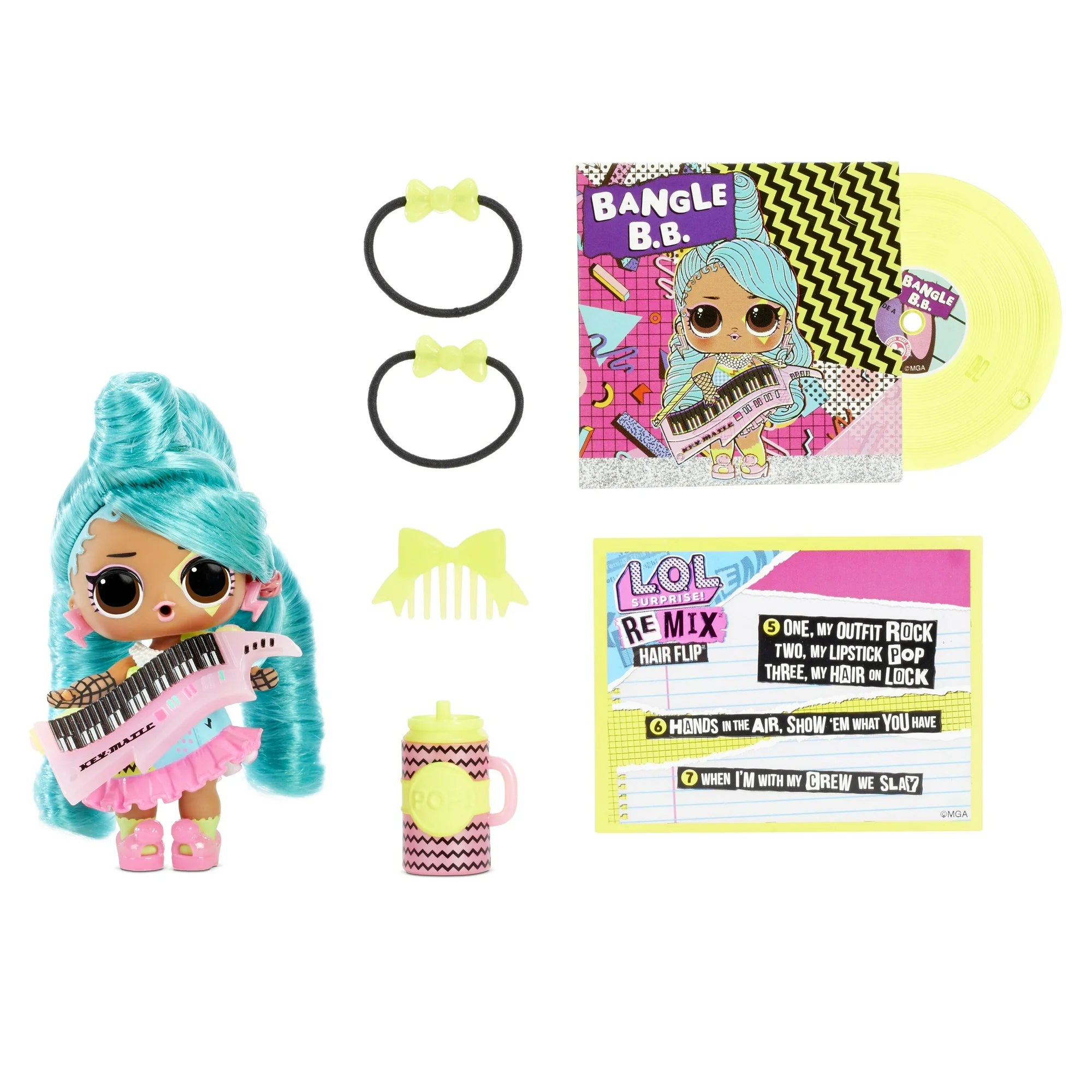 LOL Surprise Remix Hair Flip Dolls - 15 Surprises With Hair Reveal & Music, Great Gift for Kids