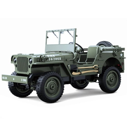 JJRC C8815 RTR 1/10 4WD RC Willys Military Truck – Rock Crawler with Metal Frame & LED Lights