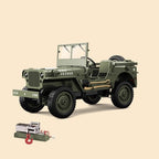 JJRC C8815 RTR 1/10 4WD RC Willys Military Truck – Rock Crawler with Metal Frame & LED Lights
