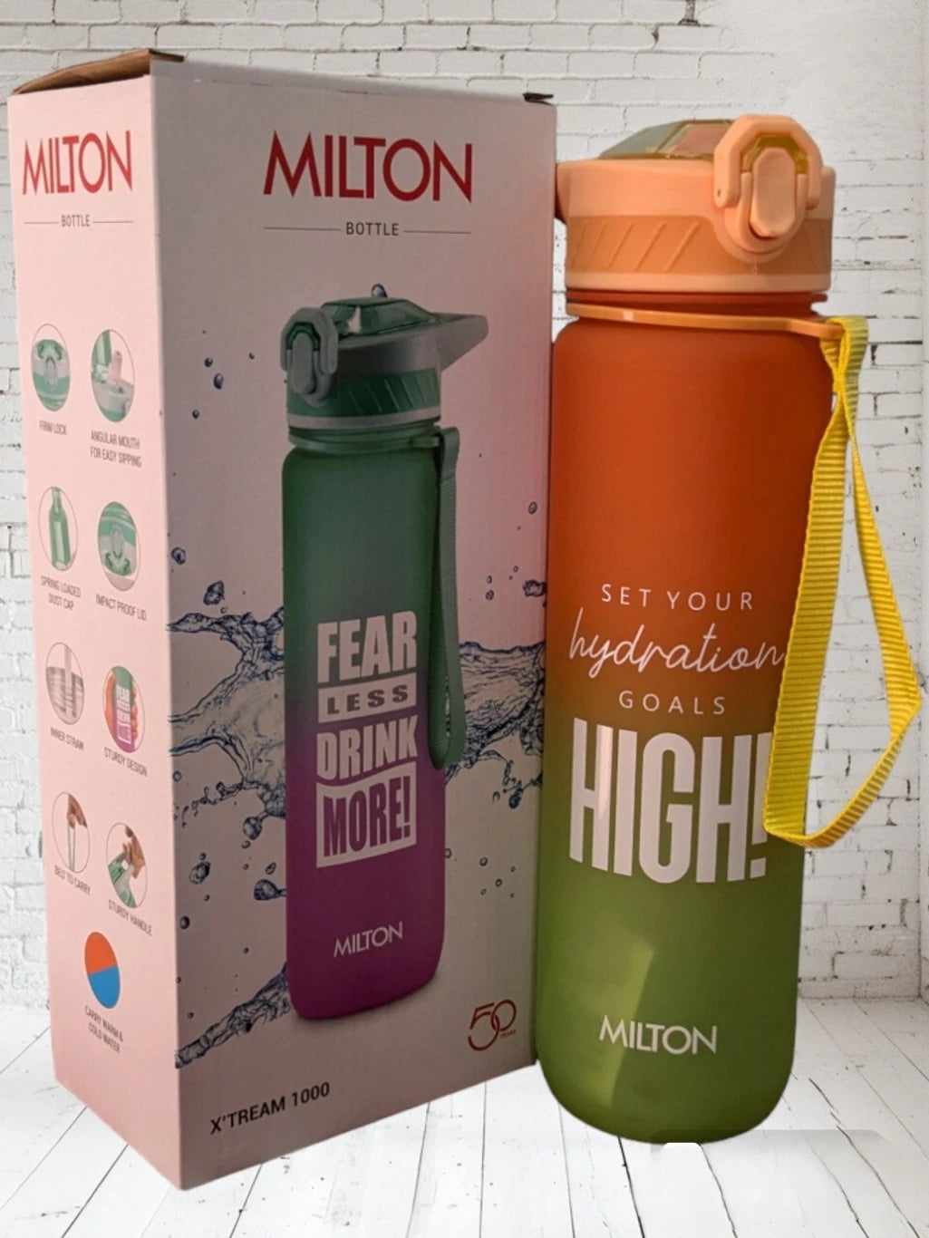 MILTON X'Tream Water Bottle with Straw