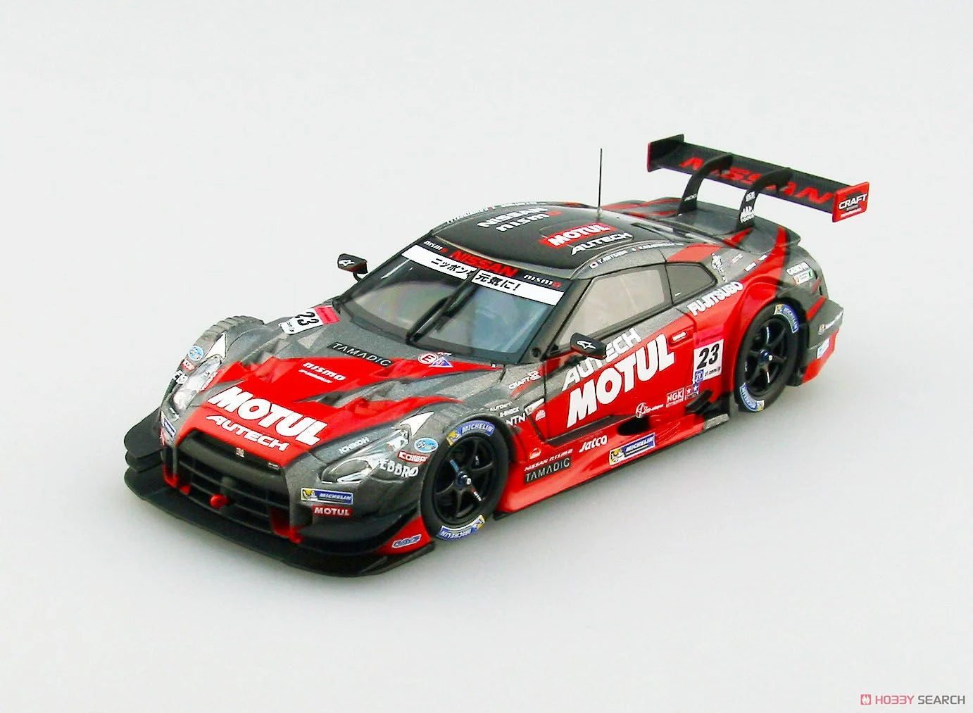 Cocoland Toys Ebbro MOTUL AUTECH GT-R SUPER GT500 2014 No.23 Champion 1:43 scale diecast model front three-quarter view