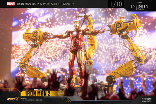 ZD Toys Iron Man 2 (II) - Iron Man Mark 4 (IV) with Suit-Up Gantry Action Collectable Figure