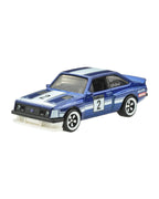 Cocoland Toyz Hot Wheels Ford Escort RS2000 blue and silver rally car die-cast model side profile