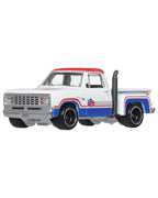 Cocoland Toyz 1972 Chevy LUV Pickup premium die-cast truck in white, blue and red racing livery