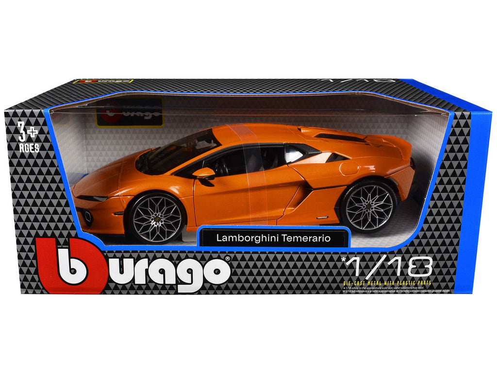 Bburago Lamborghini Temerario Orange Metallic 1/18 Diecast Model Car