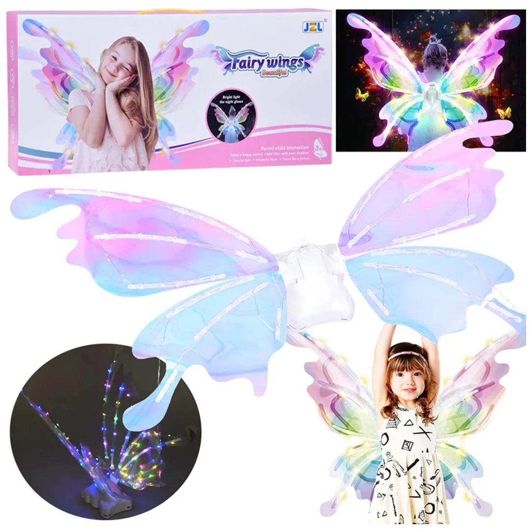 Enchanting LED Glowing Fairytale Wings – Perfect for Butterfly, Elf, and Fairy Costumes for Girls