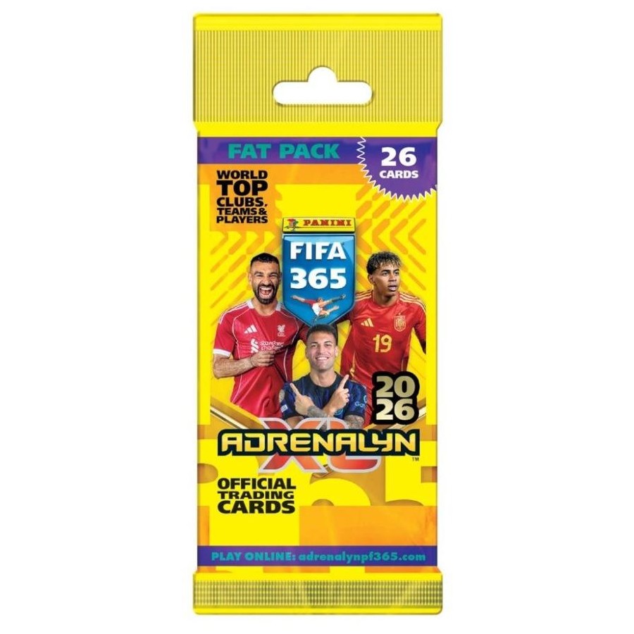 Panini FIFA 365 Adrenalyn XL 2026 Fat Pack Booster Trading Cards Front View