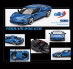 BBR MODELS FERRARI 296 GTB 1:64 SCALE MODEL Blue Corsa