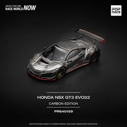 Pop Race Carbon Edition Honda NSX GT3 EVO22 1:64 Scale Die-Cast Car