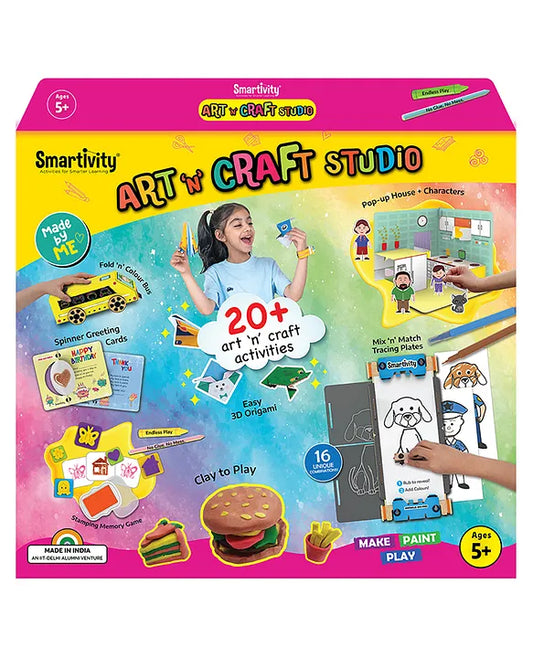 Smartivity 20 in 1 Art N Craft Kit for Boys & Girls - Multicolor