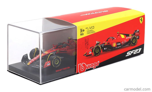 Ferrari SF-23 F1 Team Scuderia Ferrari #55 Carlos Sainz Jr. 3rd Italian GP (Monza) Formula 1 2023 - With Pilot and Showcase