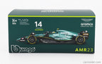 Aston Martin AMR23 Racing Green Diecast Model Display Base View Cocoland Toys