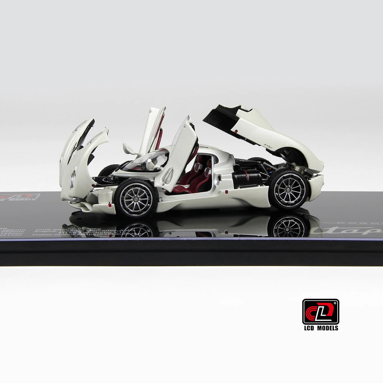 1/43 LCD Pagani Utopia (White) Full Open Diecast Car Model