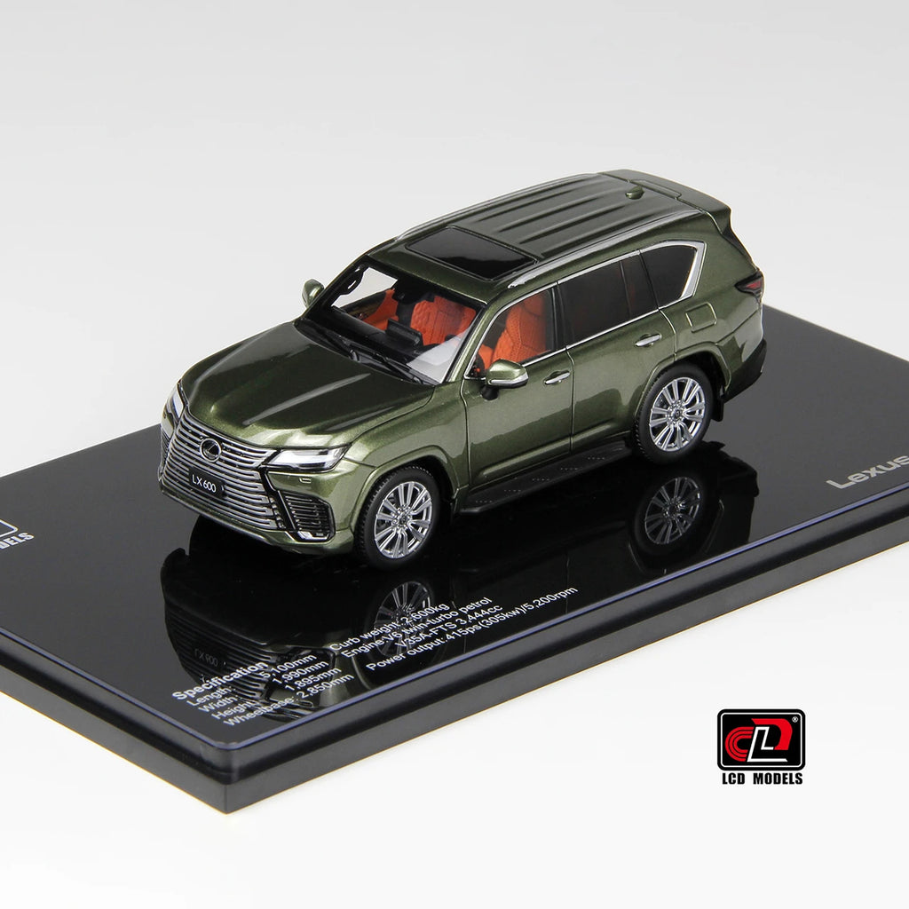 1/43 LCD Models Lexus LX600 (Green) Full Open Diecast Car Model