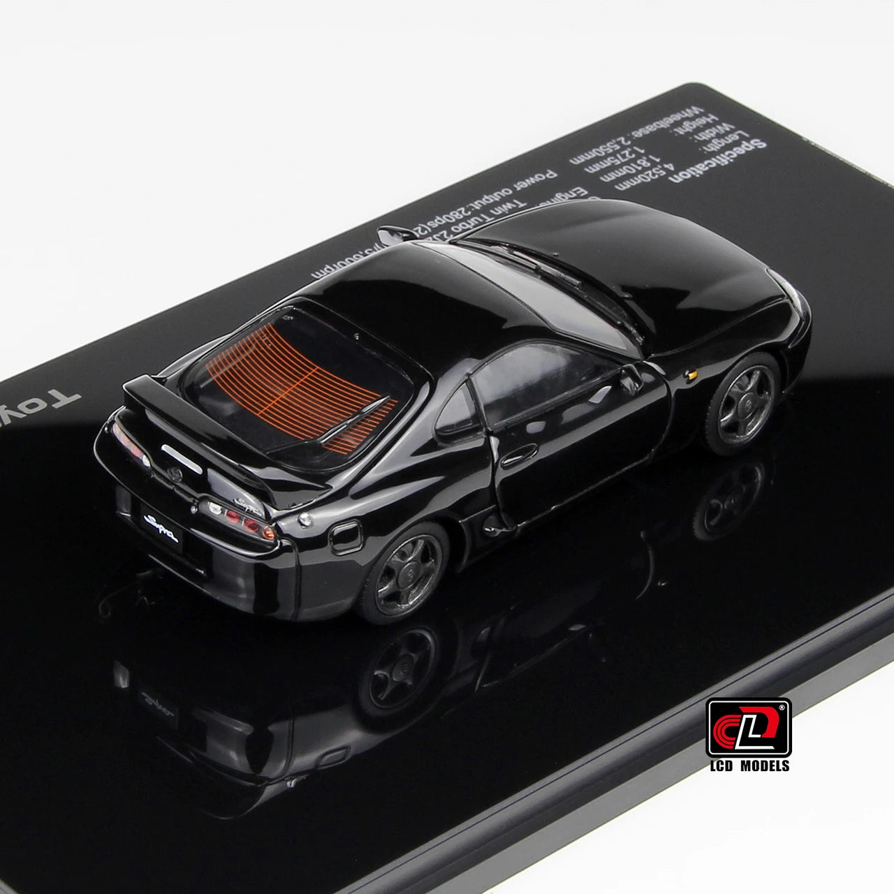 1/43 LCD Models Toyota Supra A80 (Black) Full Open Diecast Car Model