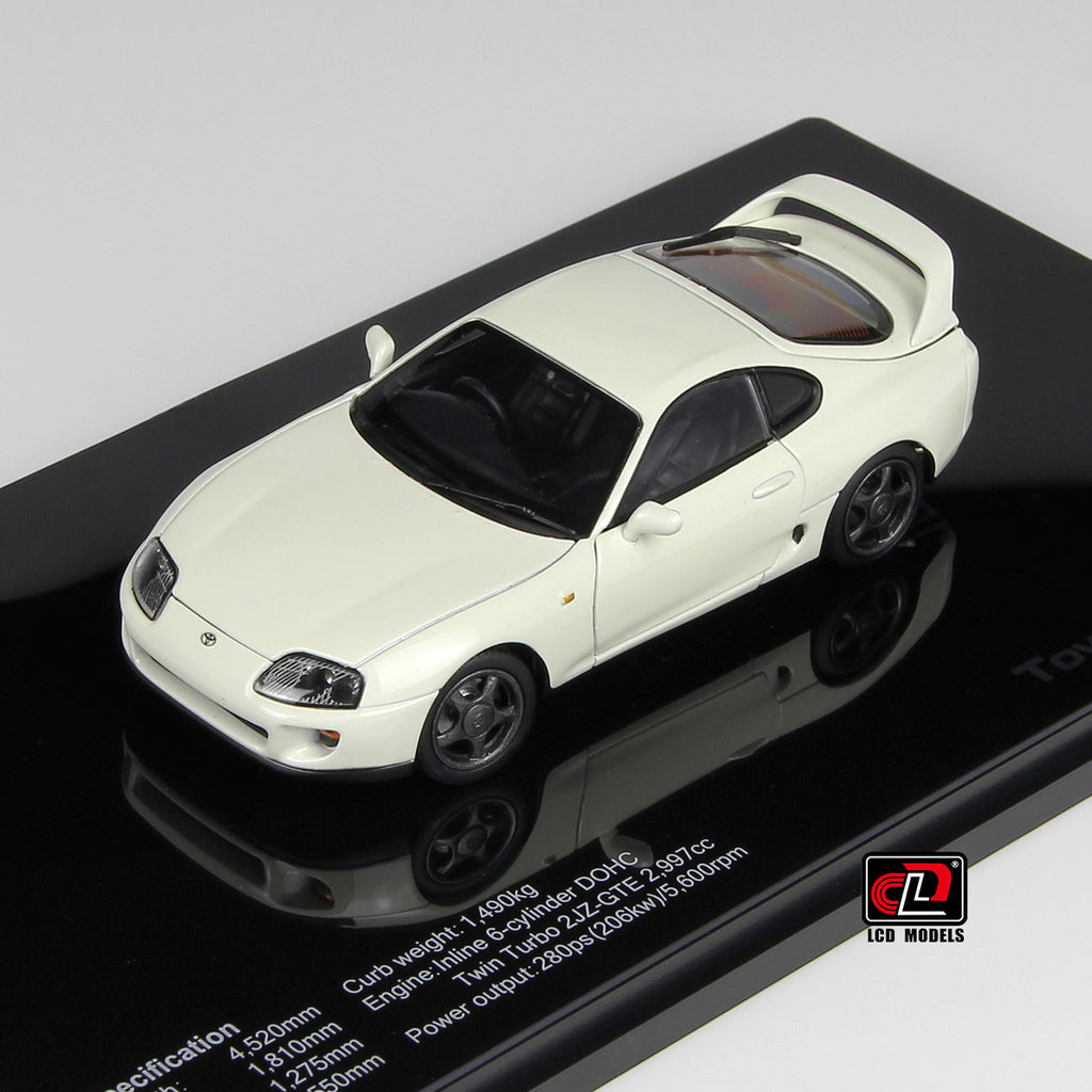 1:43 LCD Models Toyota Supra A80 (White) Full Open Diecast Car Model