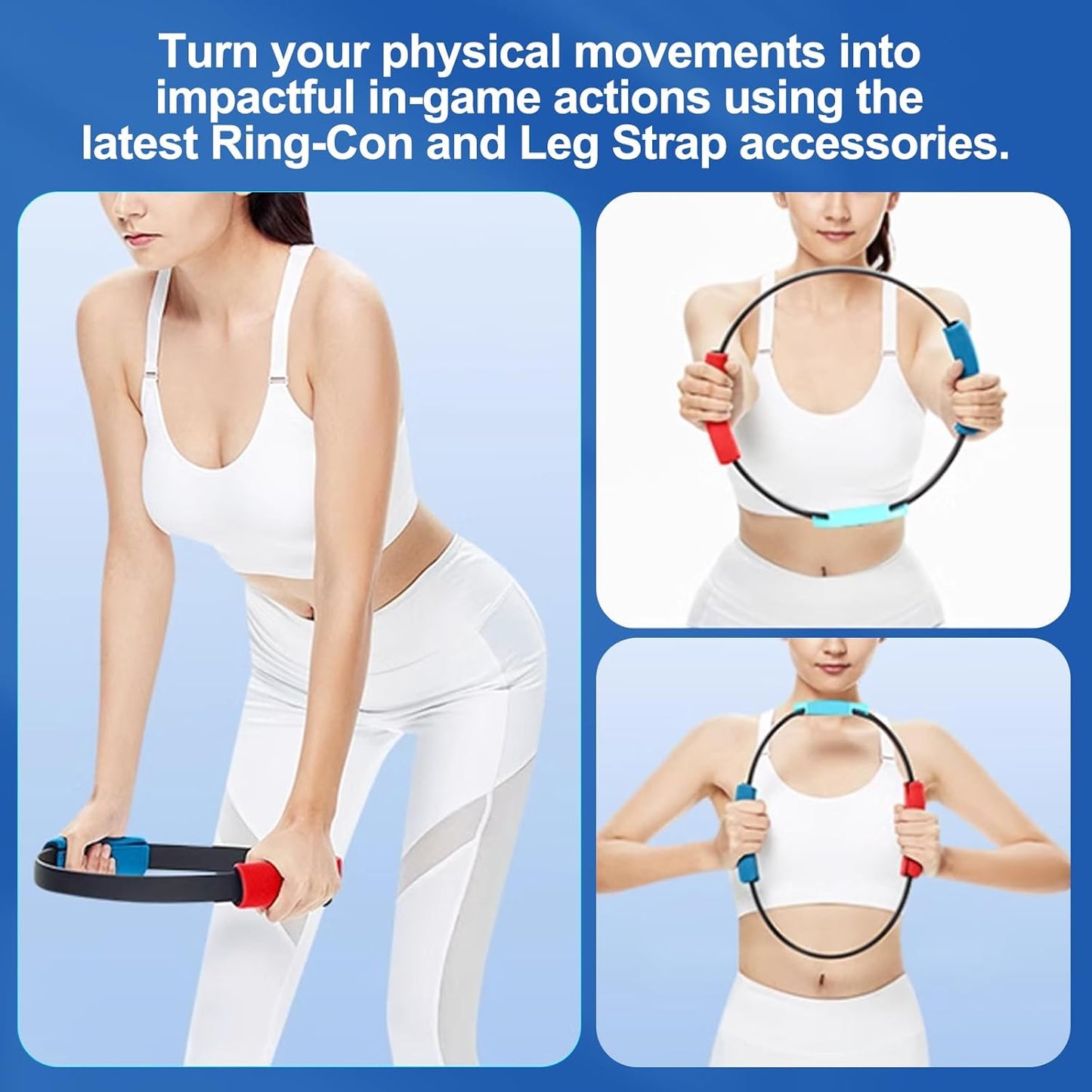Sameo Gym Master Ring Fit Adventure - Free Entertainment and Fitness Video Games, with Leg Strap Accessories for Android & iOS Mobile Phones