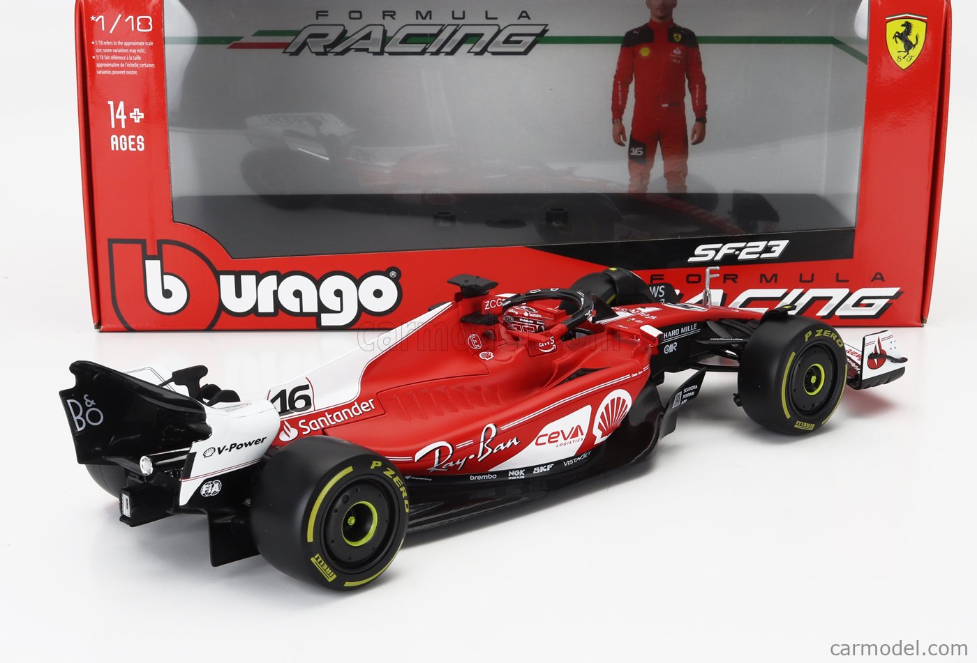 BURAGO - FERRARI - F1 SF-23 TEAM SCUDERIA FERRARI N 16 2nd LAS VEGAS USA GP 2023 CHARLES LECLERC