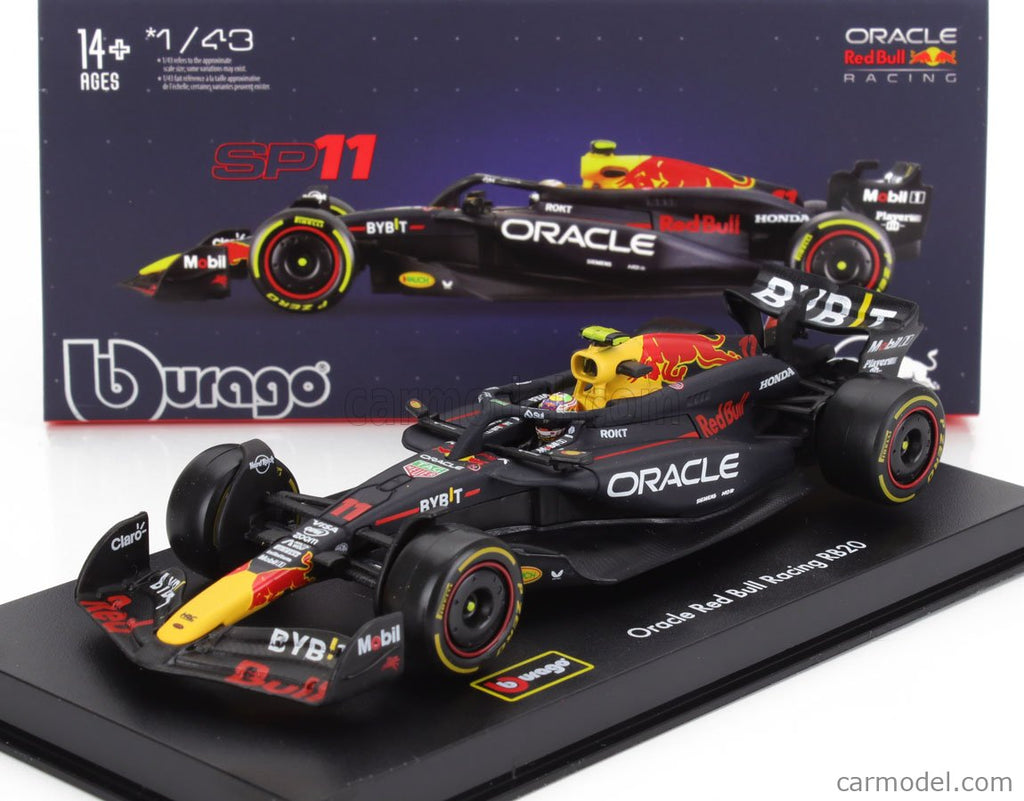 Bburago Red Bull RB20 No.11 Perez 1:43 F1 Model Front View Cocoland Toys