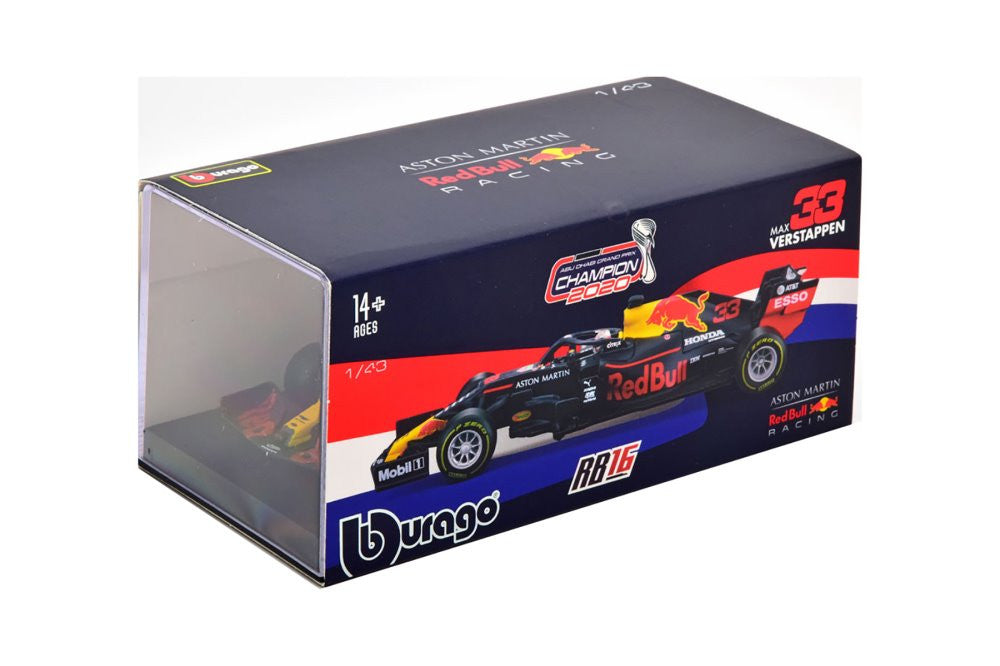 2020 Aston-Martin RB16 w/Driver, #33 Max Verstappen - Bburago 18-38053VERS - 1/43 scale Diecast Car Bburago