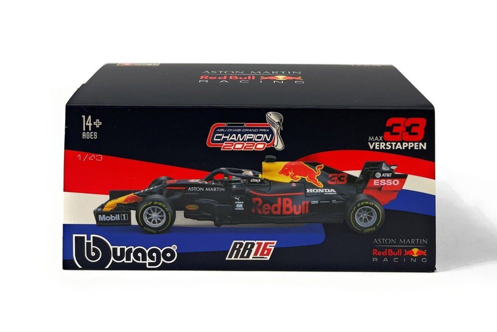 Bburago Red Bull RB16 No.33 Verstappen F1 Model Front View Cocoland Toys