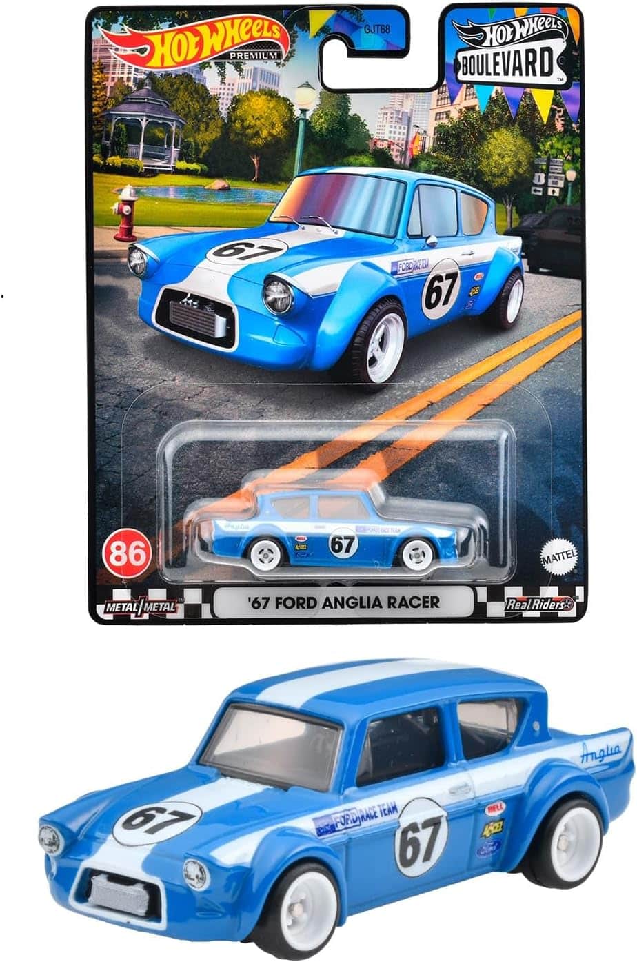 Hot Wheels Premium '67 Ford Anglia Racer Collectible Diecast