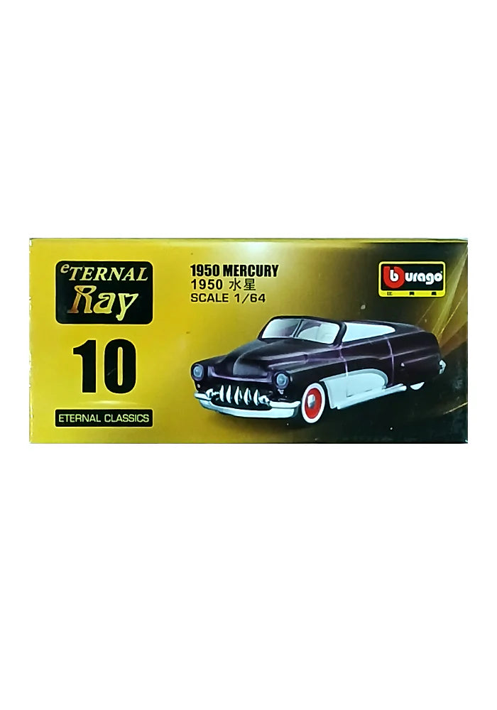 Bburago Eternal Ray Classics 1950 Mercury Purple 1:64 packaging Cocoland Toys