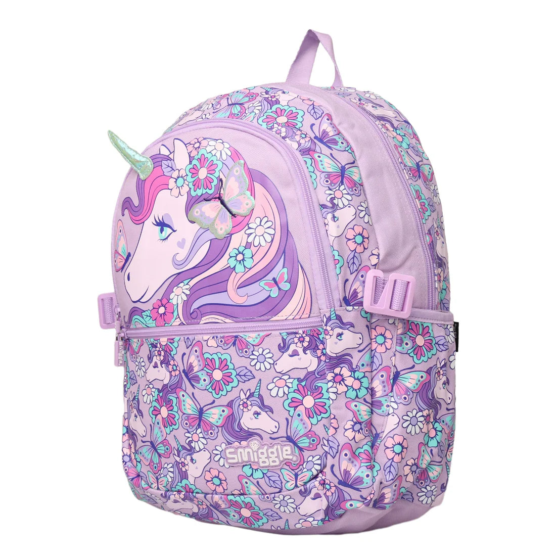 Smiggle - 16 inch Premium 3D purple unicorn Backpack