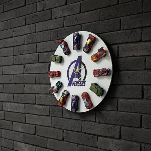 Avengers Mini Car Decor Clock