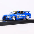 Fast And Speed Nissan Skyline R34 Z-Tune Calsonic 12 1:64 Scale