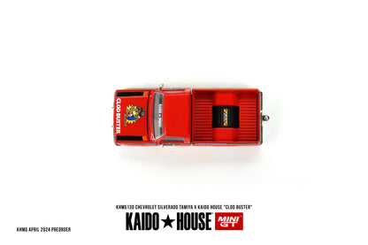 Kaido House x Mini GT 1:64 Silverado Tamiya x Kaido House CLOD Buster Orange KHMG130