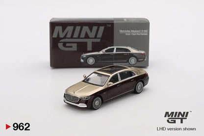 MINI GT Mercedes-Maybach S 680 Gold / Dark Red Metallic