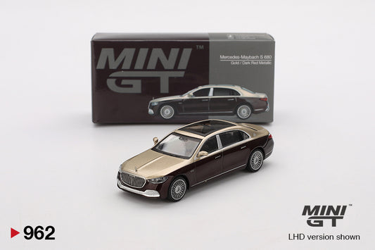MINI GT Mercedes-Maybach S 680 Gold / Dark Red Metallic
