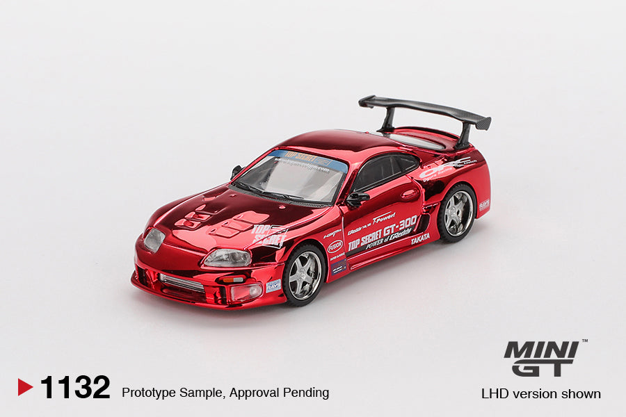 MINI GT Toyota Supra (A80) Top Secret GT-300 Top Secret Red Chrome