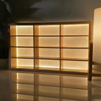 Wooden LED Hot Wheels Diecast Diorama Organizers With Light With Acrylic Dust Covers - Fits 12 Cars ( No cars Included )