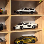 Wooden LED Hot Wheels Diecast Diorama Organizers With Light With Acrylic Dust Covers - Fits 12 Cars ( No cars Included )