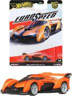 Cocoland Toys Hot Wheels Premium Orange EuroSpeed Race Car Die-Cast Car Front Card View