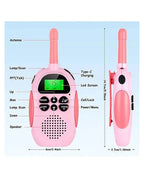 Handheld Two Ways Radio Children Walkie Talkie Rechargeable Long Range Built-in Flashlight Toy