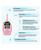 Handheld Two Ways Radio Children Walkie Talkie Rechargeable Long Range Built-in Flashlight Toy