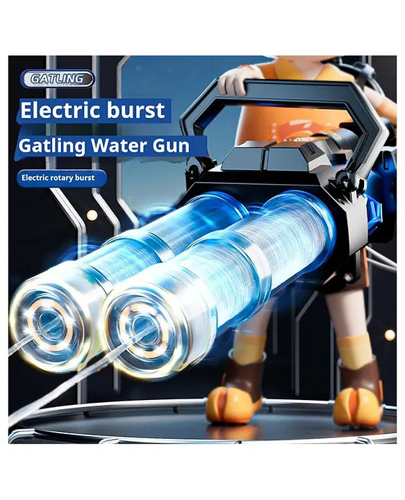 Lumo Brilliant Toys Gatling Electric Water Gun High-Pressure Automatic Rechargeable Long Range Outdoor Water Blaster Toy