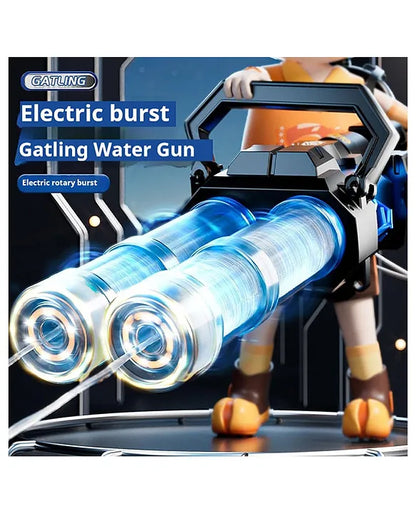 Lumo Brilliant Toys Gatling Electric Water Gun High-Pressure Automatic Rechargeable Long Range Outdoor Water Blaster Toy