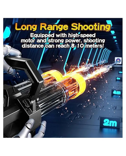 Lumo Brilliant Toys Gatling Electric Water Gun High-Pressure Automatic Rechargeable Long Range Outdoor Water Blaster Toy