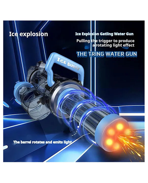 Lumo Brilliant Toys Gatling Electric Water Gun High-Pressure Automatic Rechargeable Long Range Outdoor Water Blaster Toy