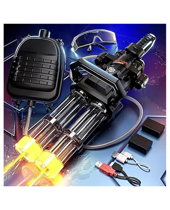Lumo Brilliant Toys Gatling Electric Water Gun High-Pressure Automatic Rechargeable Long Range Outdoor Water Blaster Toy